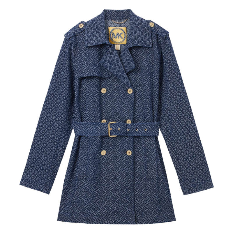 MICHAEL KORS FW24 Trench Coat Women's Dark Blue