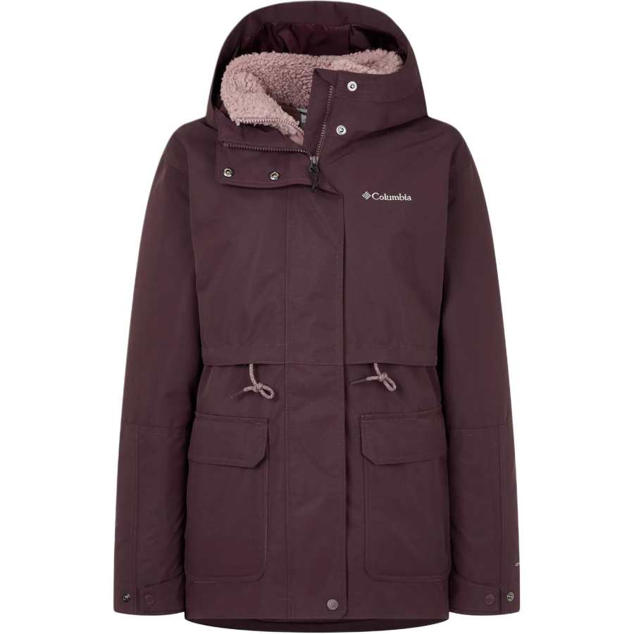 Columbia Lightweight Windbreaker Jacket Women's Dark Red