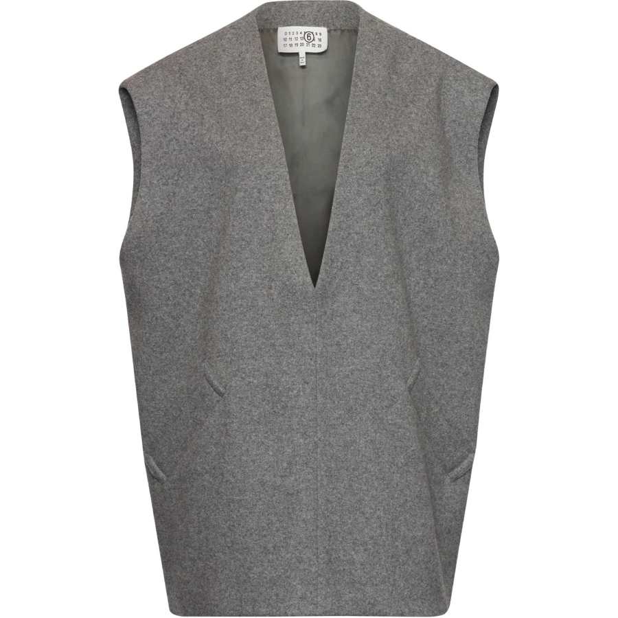MM6 Maison Margiela mélange-effect felted vest
