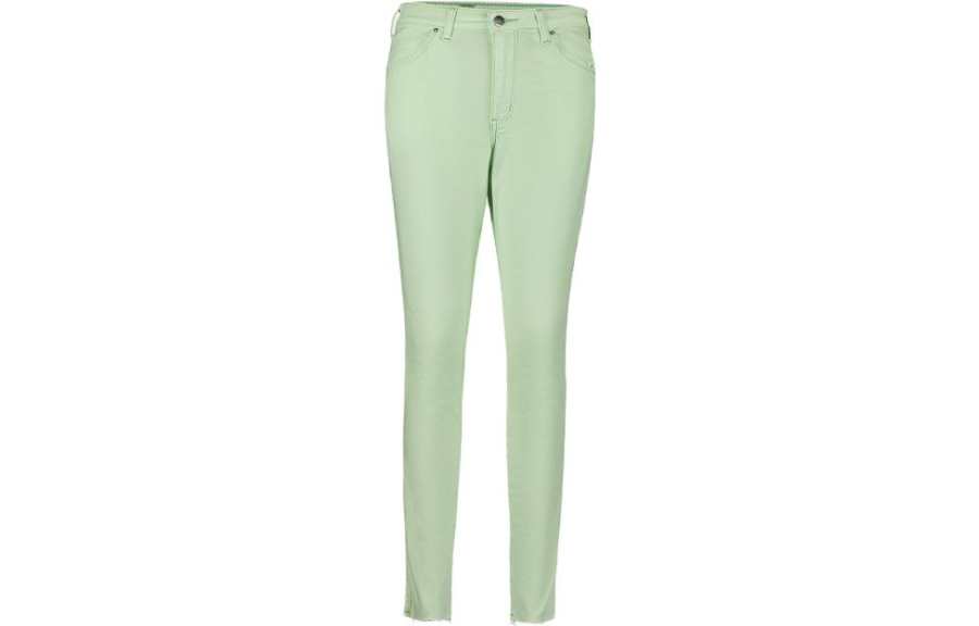 Lee Casual Pants Women's Light Green Moderate Straight Fit Pants