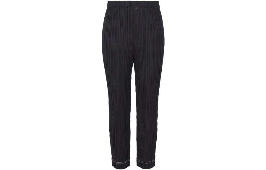 ISSEY MIYAKE Casual Pants Women's Black Moderate Straight Fit Pants