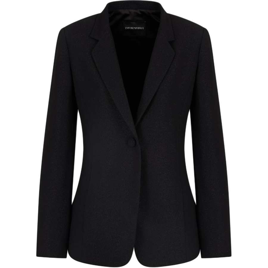 EMPORIO ARMANI Single breasted Lurex Crêpe Blazer