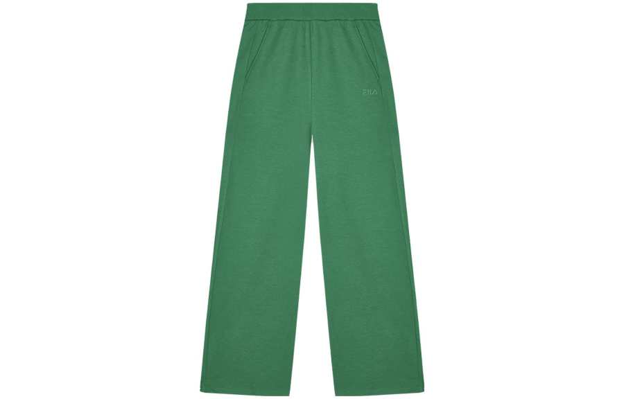 FILA Casual Pants Women's Dark Willow Green Moderate Straight Fit Pants