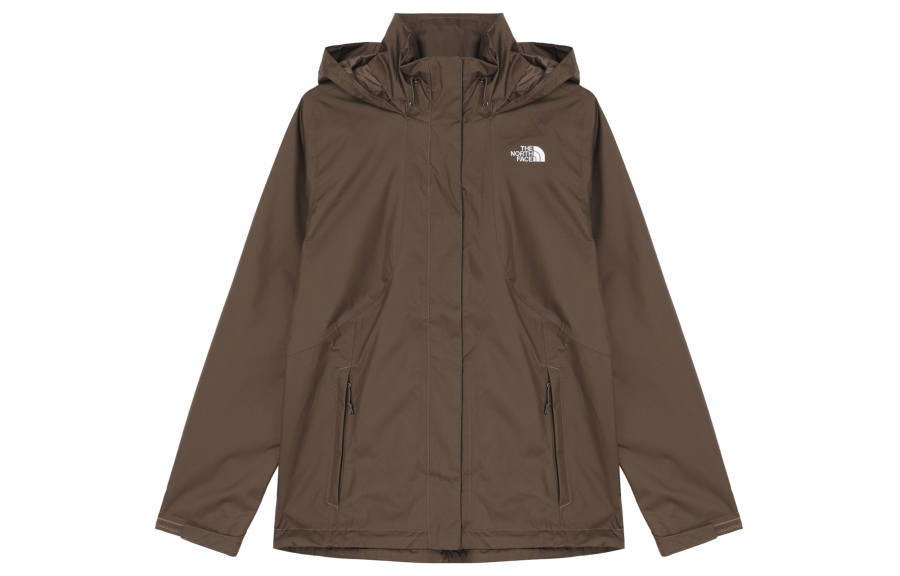 THE NORTH FACE Urban Exploration Windbreaker Jackets Women's Brown Hooded Moderate