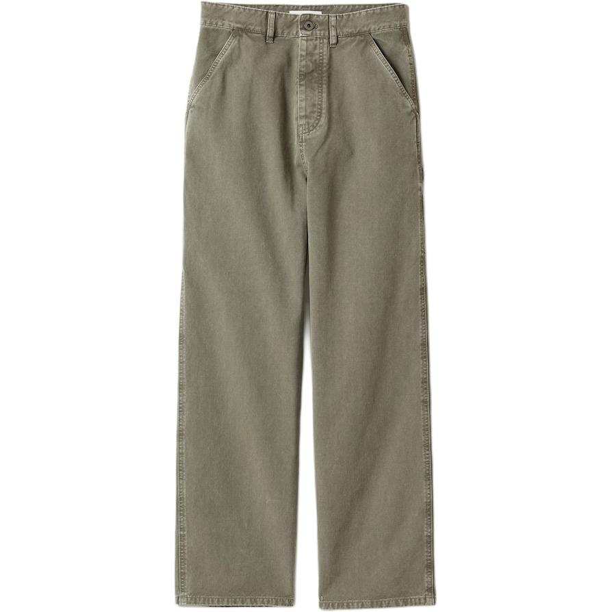 MIU MIU Garment Dyed Gabardine Pants 'Olive Green'