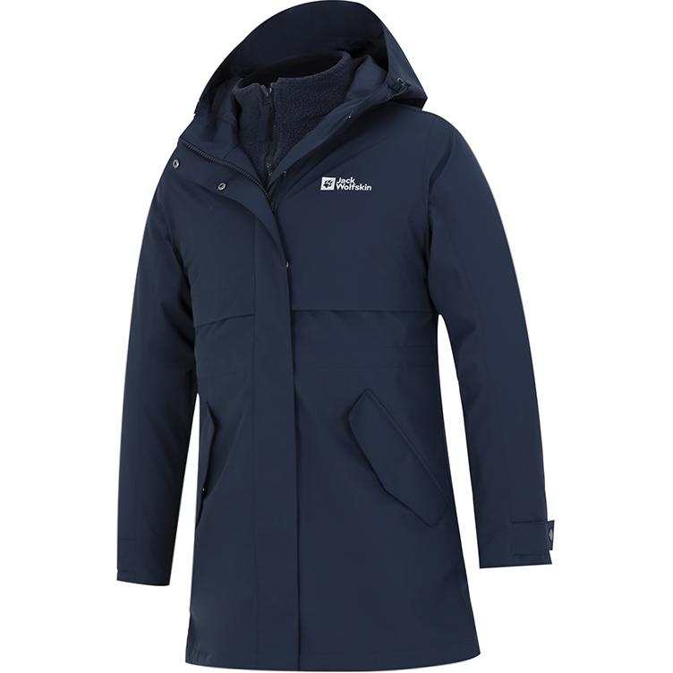 Jack Wolfskin Windproof Thermal Windbreaker Jacket Women's Marine Blue