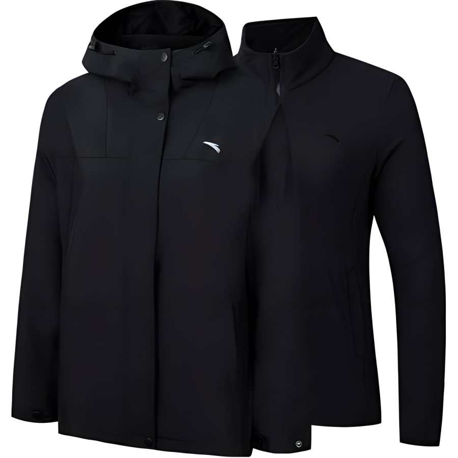 Anta Variety Training Collection Waterproof And Windproof To Keep Warm Windbreaker Jacket Women's Basic Black
