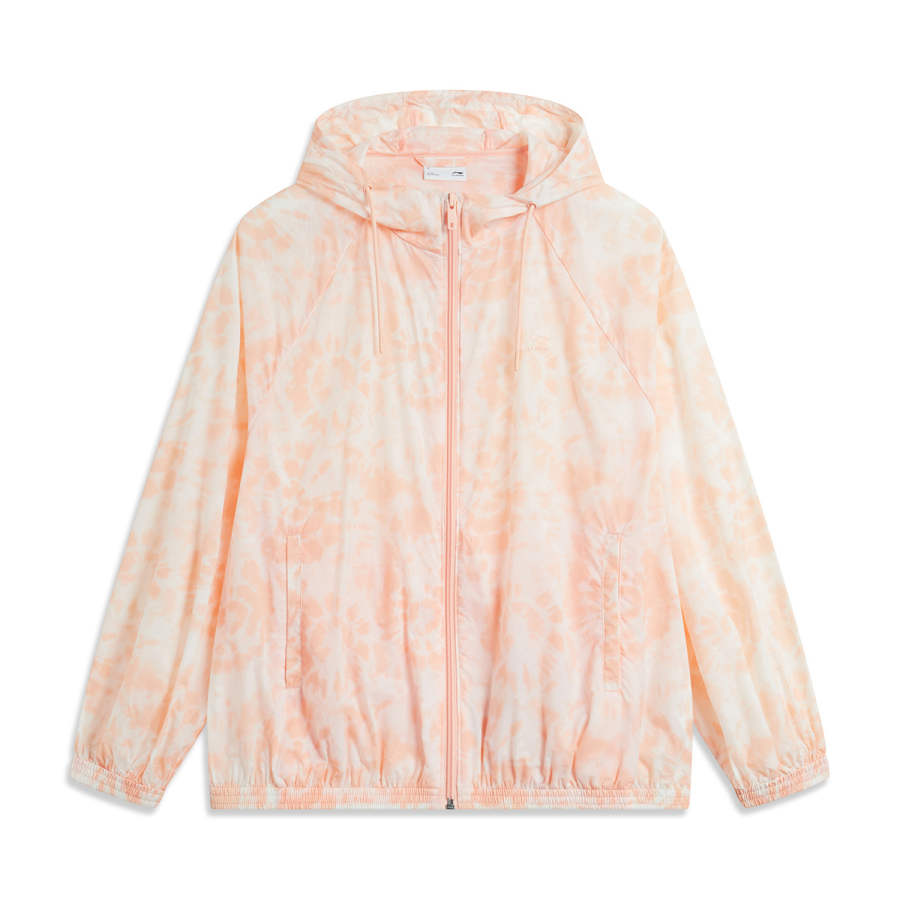 Li-Ning Li Ning Sports Fashion Collection Sun Protection Clothing Women's Orange Pink All Over Print