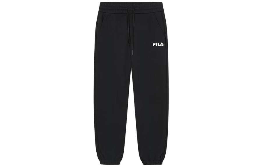 FILA Knitted Sweatpants Women's Jet Black Moderate Cuffed Pants