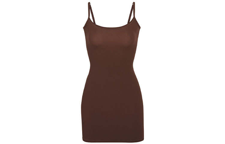 Skims Slip Dresses Women's Cocoa Moderate Short