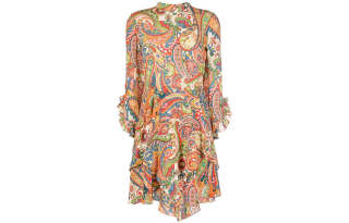 ETRO Ruffled Paisley Print Mini Dress