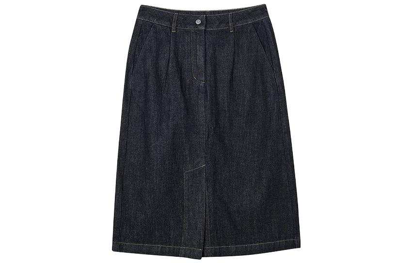 Skechers Denim Long Skirt Women's Denim Dark Blue