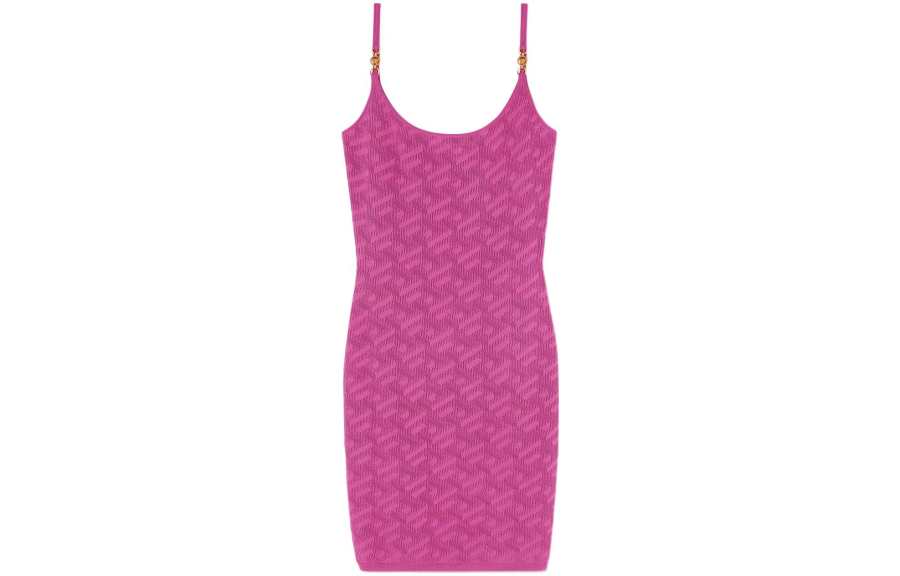 VERSACE 【Replicated_PMPrevious Season】La Greca-pattern knitted dress