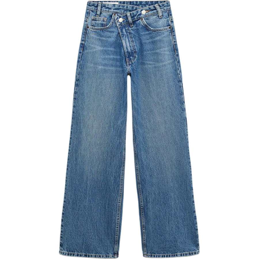 ZARA Trf Jeans Women's Blue Moderate Wide Leg Pants