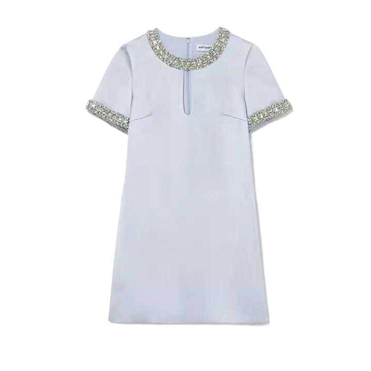 Self-portrait Self portrait Short Sleeved Dress Women's Misty Blue