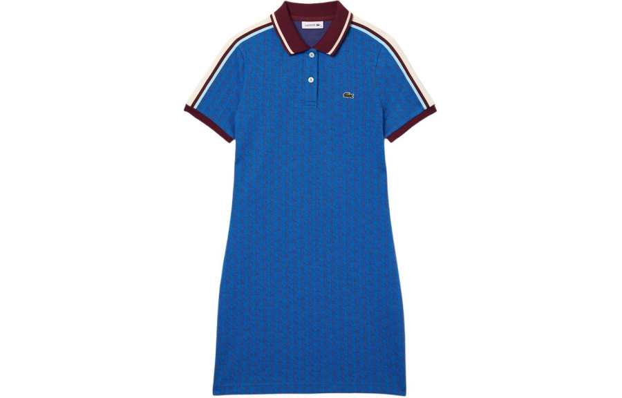 LACOSTE Short Sleeved Dress Women's NJI/Blue