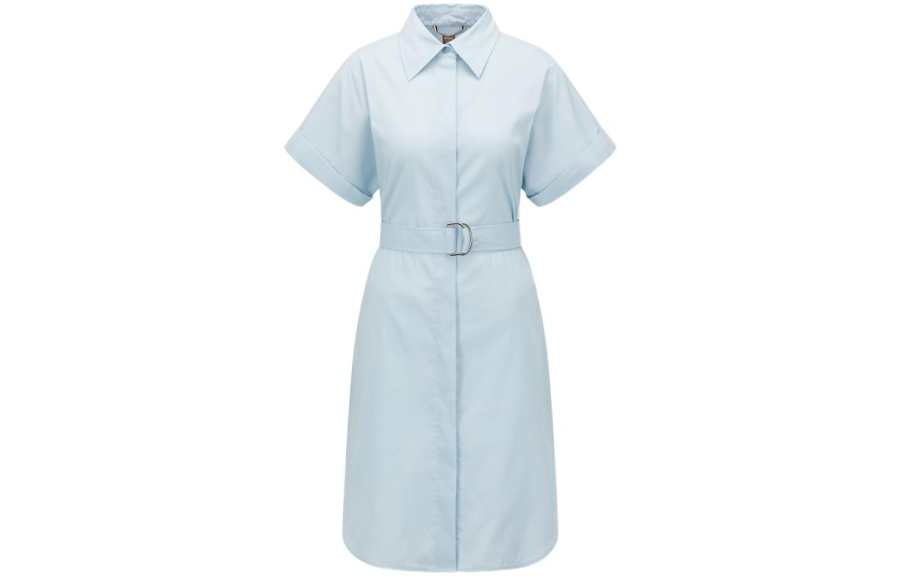 HUGO BOSS Short Sleeved Dress Women's Light Blue