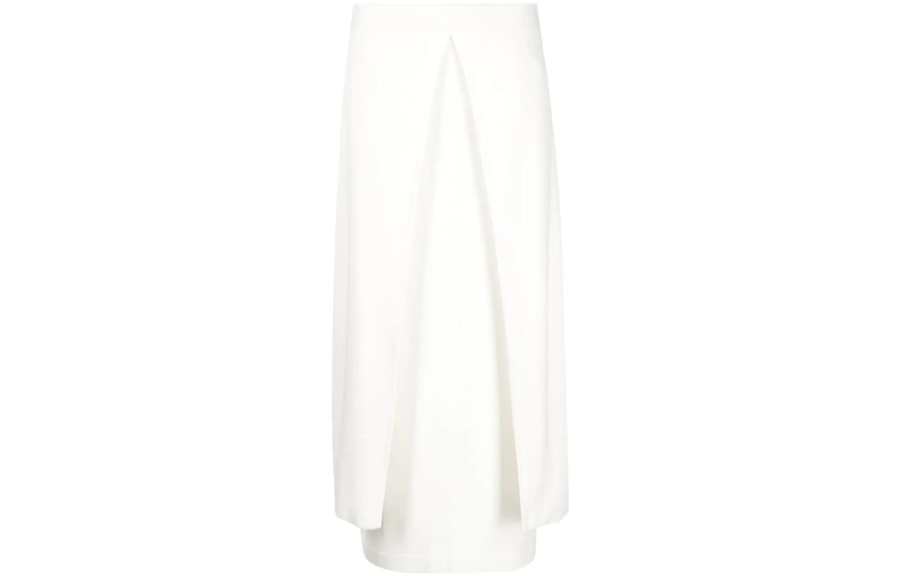 JIL SANDER SS22 Knit Long Skirt Women's White
