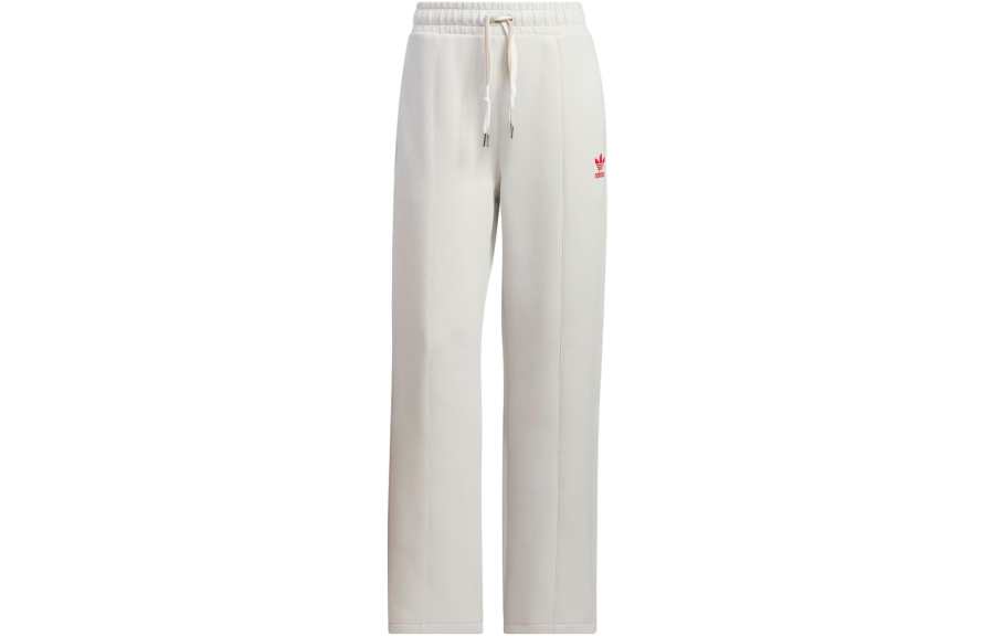 Adidas Originals Knitted Sweatpants Women's Track Gray Moderate Straight Fit Pants