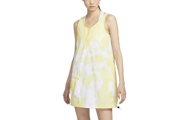 Nike Nike SPORTSWEAR TECH PACK Sleeveless Dresses Women's Lemon Crew Neck Moderate Short