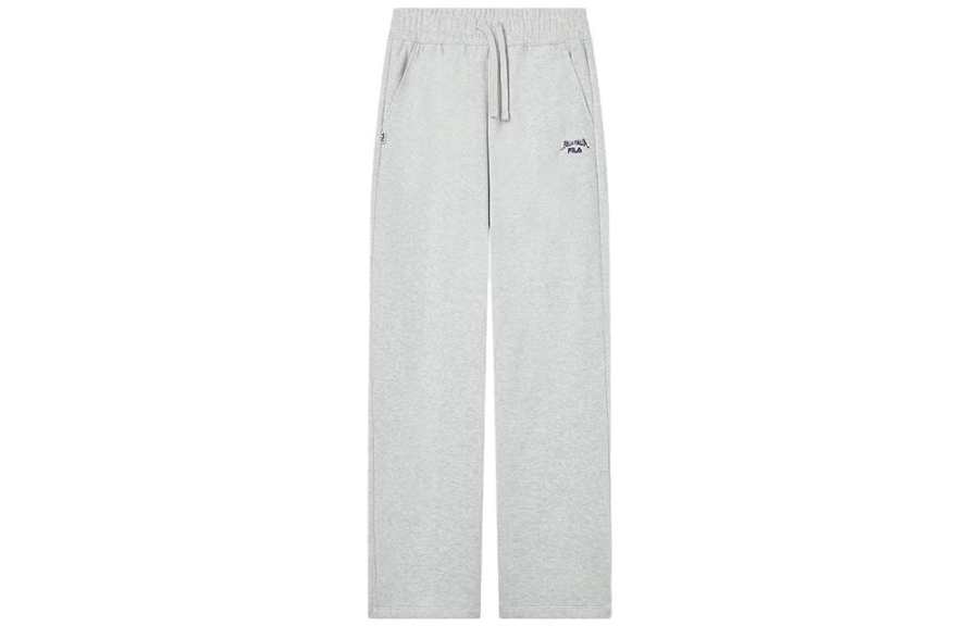 FILA Knitted Sweatpants Women's Ivory Heather Gray Moderate Wide Leg Pants