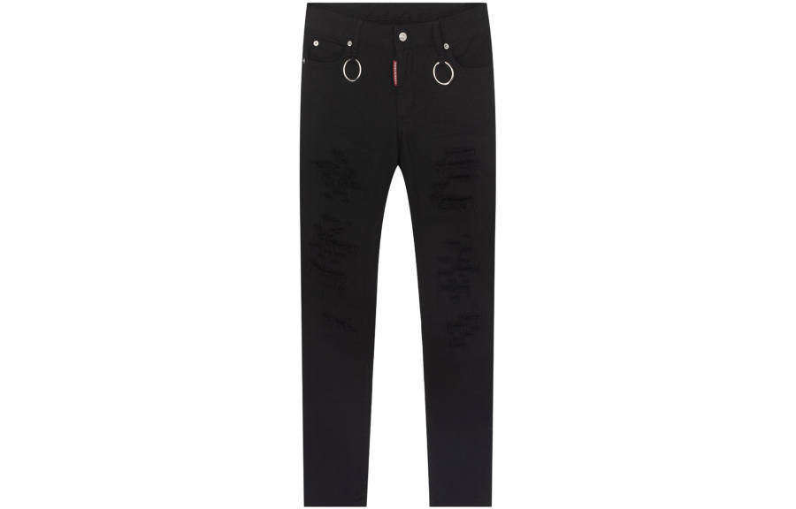 DSQUARED 2 DSQUARED 2 Jeans Women's Black Moderate Straight Fit Pants