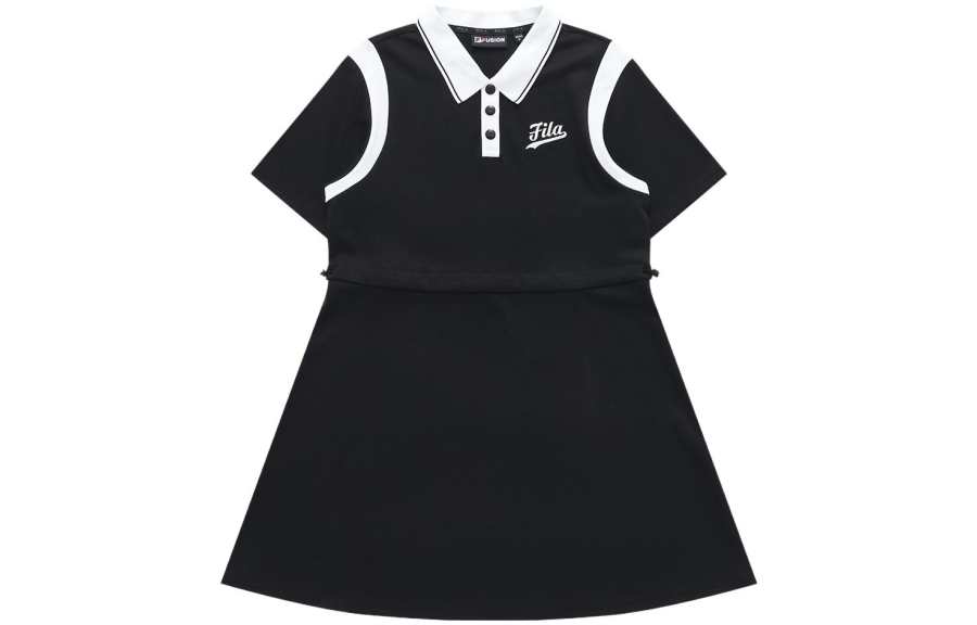 FILA FUSION Short Sleeved Dress Women's Pitch Black