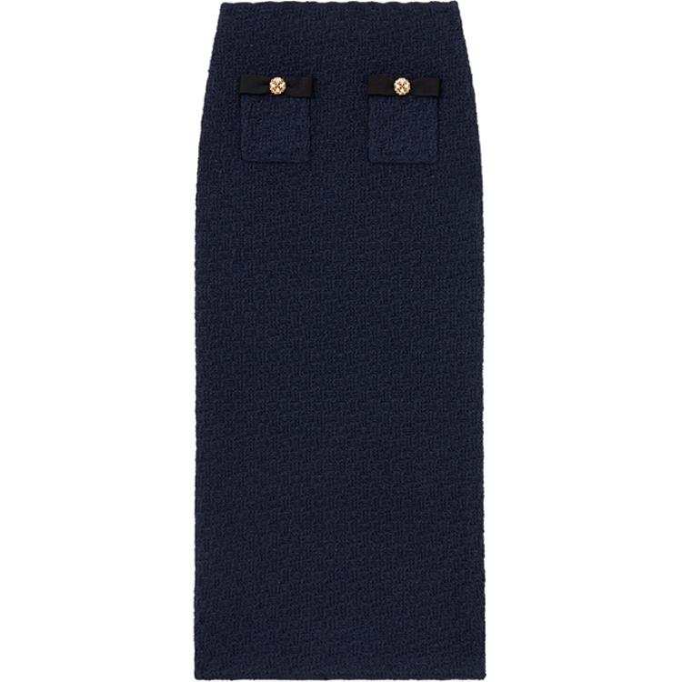 Self-portrait Self portrait Knit Long Skirt Women's Navy Blue