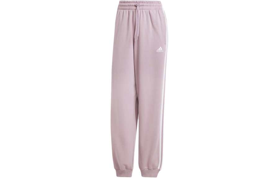 Adidas Adidas Essential Loose Fit Pants Knitted Sweatpants Women's Gray Purple