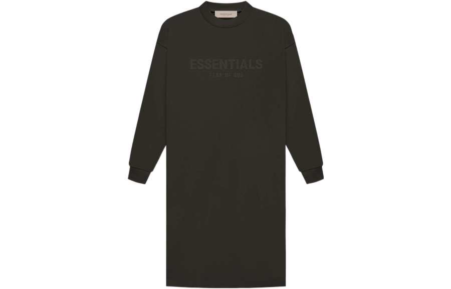 Fear Of God Essentials Women's L/S Tee Dress Off Black