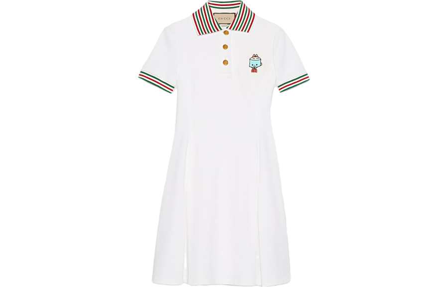 GUCCI Short Sleeved Dress Women's White