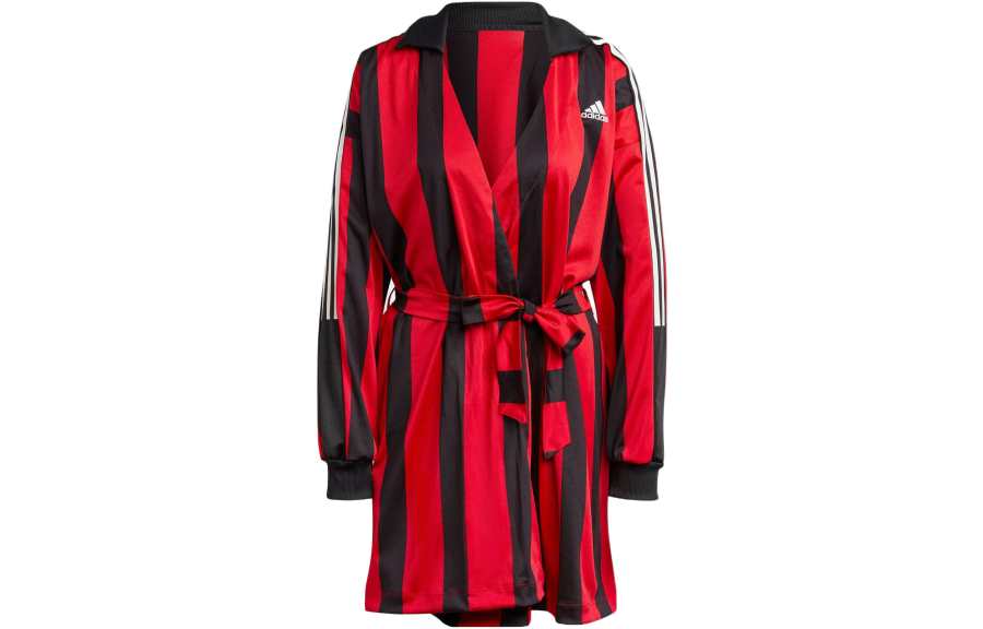 Adidas Adidas Long Sleeved Dresses Women's Red V Neck Moderate Mid Length