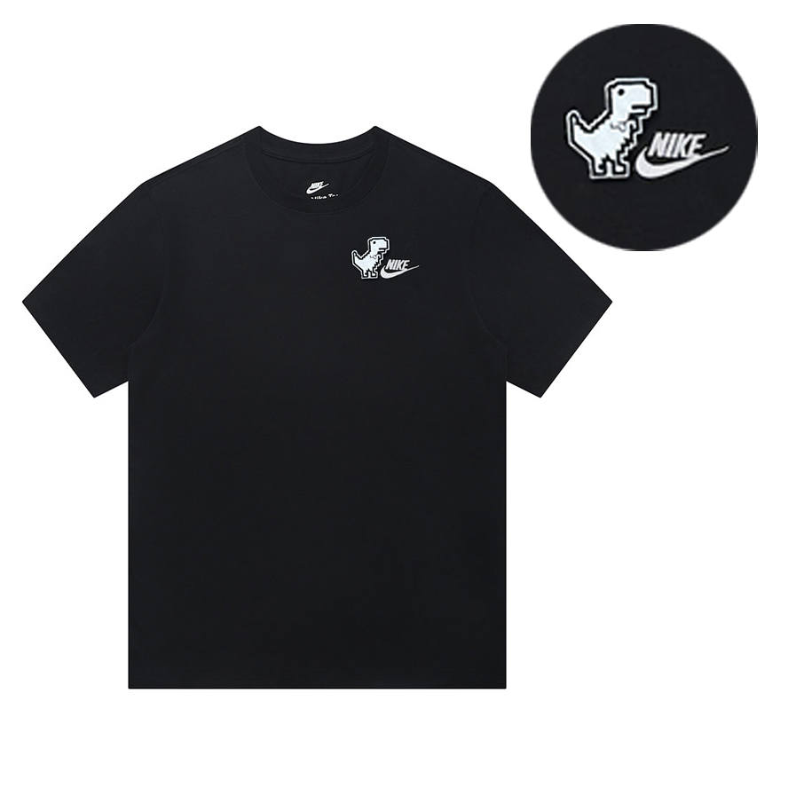 Nike Nike T Shirts Unisex Black Crew Neck Moderate Straight Fit
