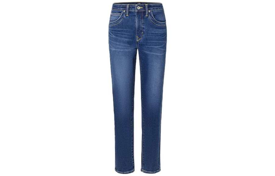 Lee Jeans Women's Medium Blue Thickened Straight Fit Pants