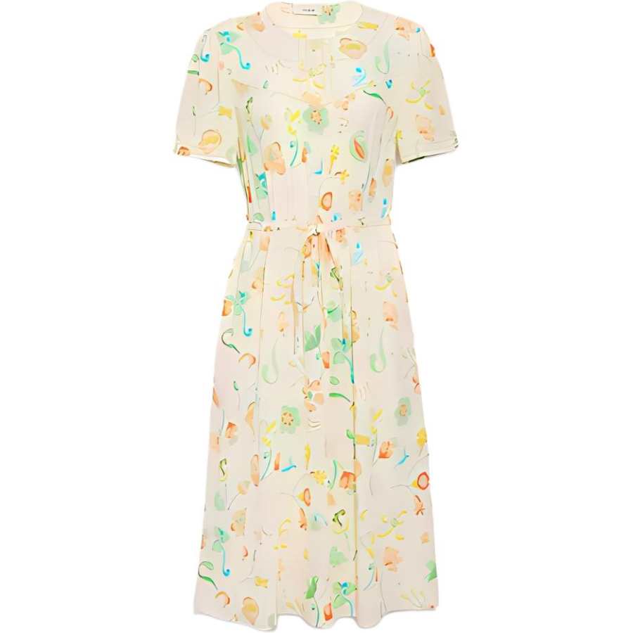 COACH Short Sleeved Dress Women's Yellow