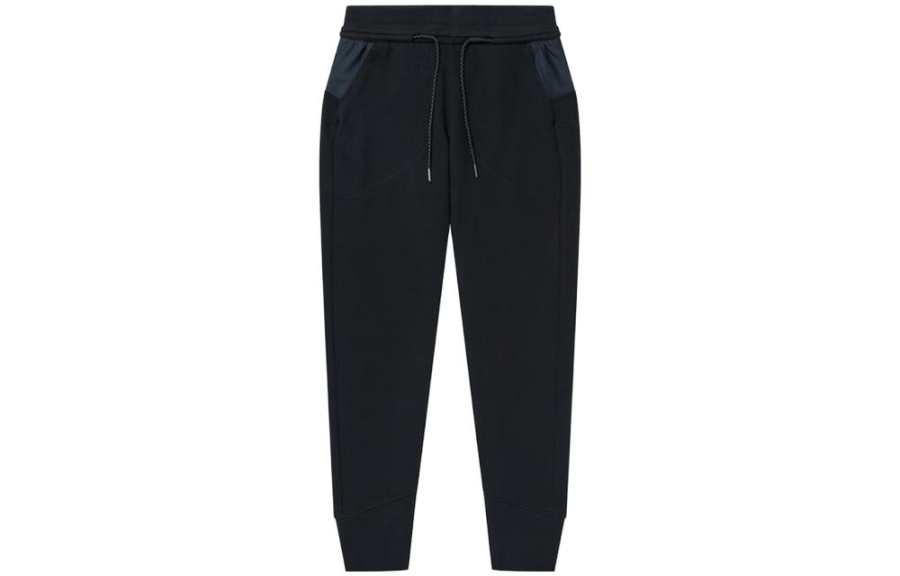 Columbia Knitted Sweatpants Women's Black Thickened Cuffed Pants