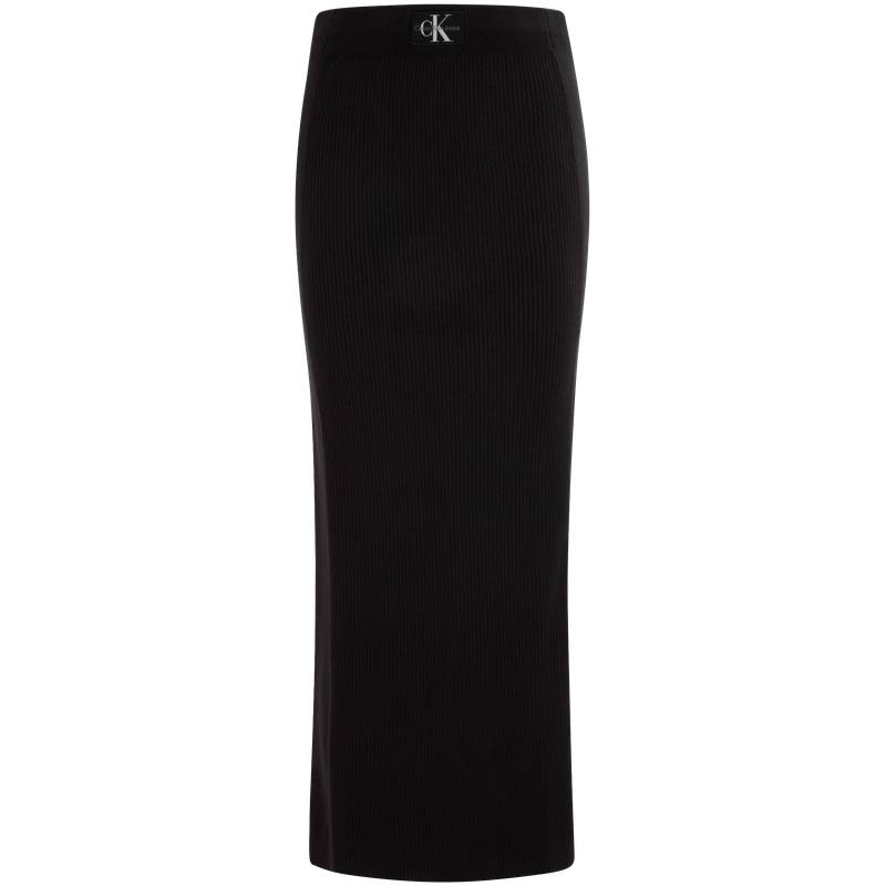 CALVIN KLEIN Knit Long Skirt Women's Space Black