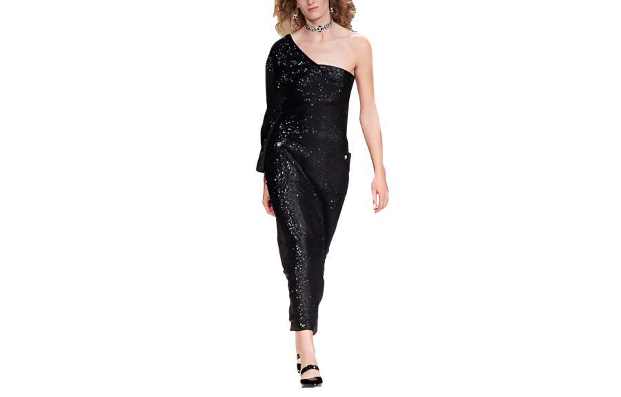 CHANEL SS22 Long Sleeved Dress Women's Black