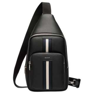 BALLY Calfskin Sling Bag Men's Black