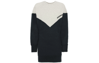 ISABEL MARANT Long Sleeved Dresses Women's Black Gray Color Crew Neck