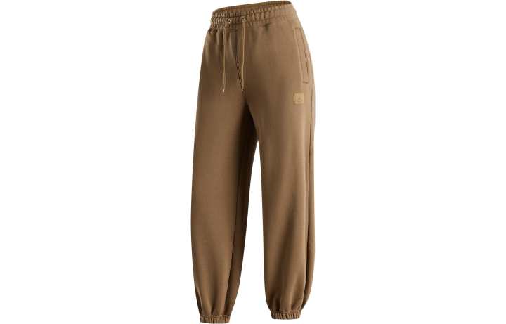 Jordan Jordan FLIGHT Solid Color Lace Up Elastic Cuff Casual Fleece Lined Thermal Loose Fit Knitted Sweatpants Women's