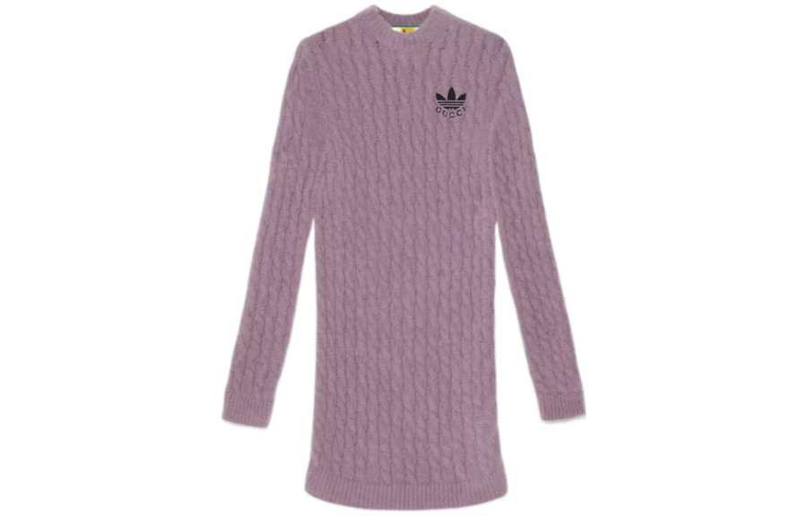 GUCCI x Adidas Originals FW22 Long Sleeved Dress Women's Purple