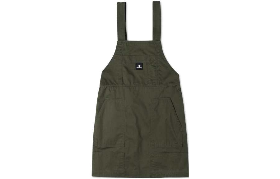 Converse APRON WOVEN Sleeveless Dress Women's Army Green