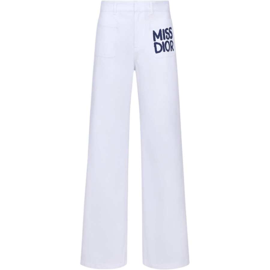 DIOR FW24 Casual Pants Women's White