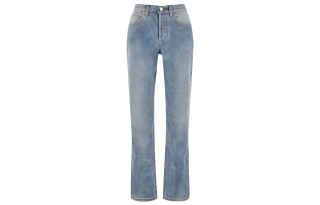 Vetements Solid Color Jeans Women's Light Blue