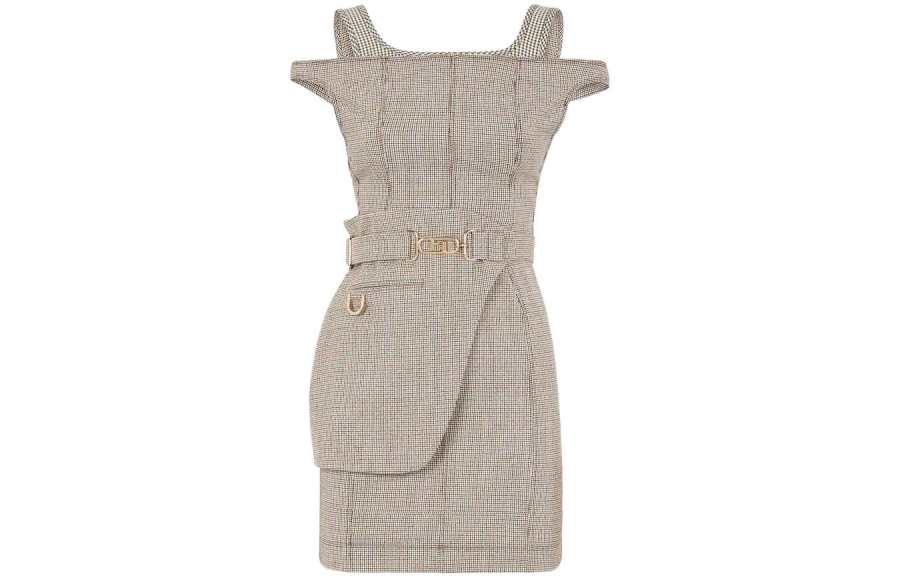 FENDI Sleeveless Dress Women's Beige