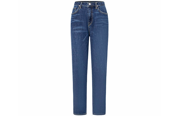 Lee Jeans Women's Dark Blue Moderate Straight Fit Pants