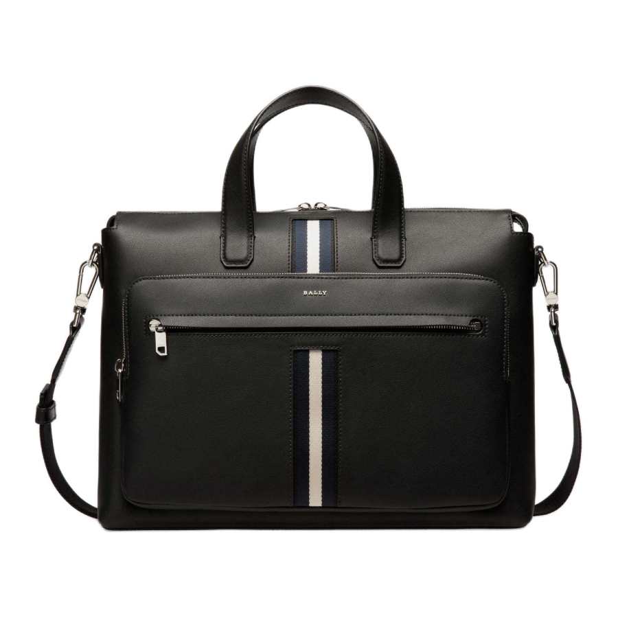 BALLY Leather Shoulder Bag, Crossbody Bag, Handbag Men's Black