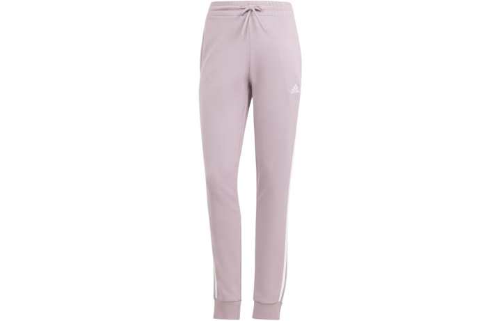 Adidas Adidas Essentials 3 Stripes French Terry Cuffed Joggers Knitted Sweatpants Women's Purple