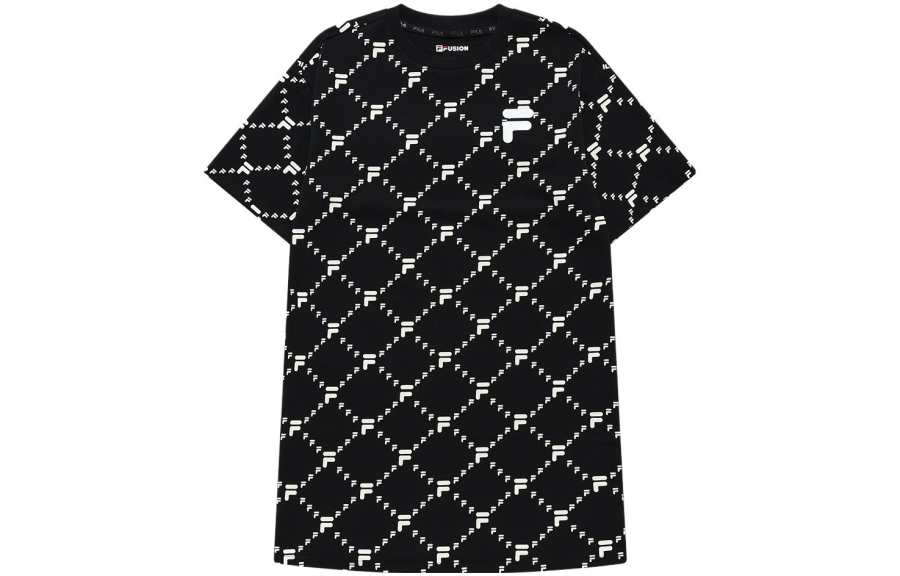 FILA FUSION Short Sleeved Dress Women's Pitch Black